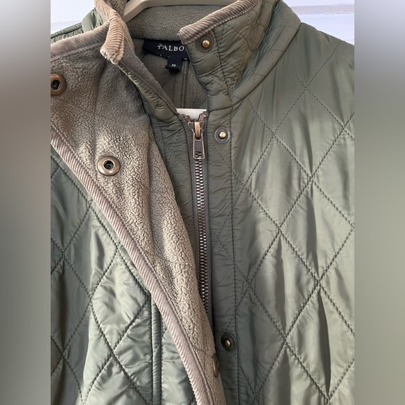 Talbots Fleece-lined Quilted Barn Jacket with or without belt, M - Picture 5 of 8